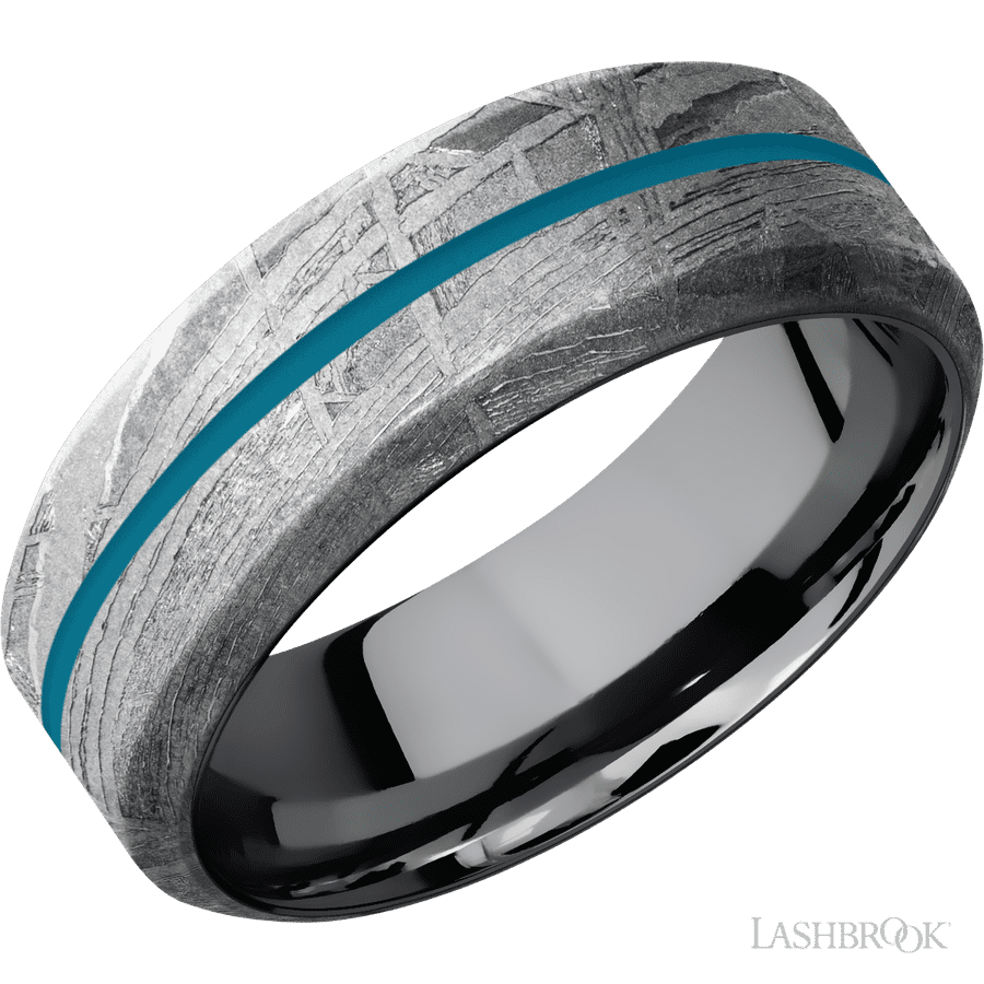 8 mm wide High Bevel Meteorite band