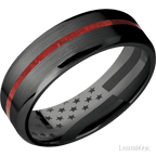 7 mm wide Beveled Zirconium band