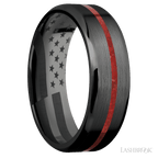 7 mm wide Beveled Zirconium band