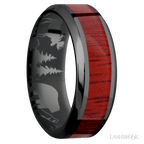 8 mm wide High Bevel Zirconium band