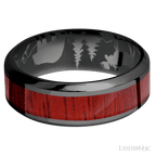 8 mm wide High Bevel Zirconium band
