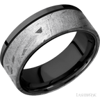 8 mm wide Flat Zirconium band