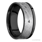 8 mm wide Flat Zirconium band