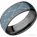 8 mm wide Domed Zirconium band