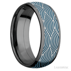 8 mm wide Domed Zirconium band