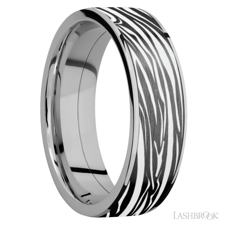 7 mm wide Flat Titanium band