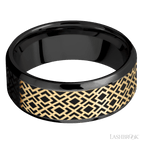 8 mm wide Beveled Zirconium band