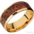 8 mm wide Beveled 14K Yellow Gold band