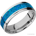 7 mm wide Flat Grooved Edges Cobalt Chrome band