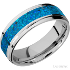 7 mm wide Flat Grooved Edges Cobalt Chrome band