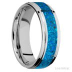 7 mm wide Flat Grooved Edges Cobalt Chrome band