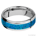 7 mm wide Flat Grooved Edges Cobalt Chrome band