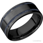 8 mm wide Flat Zirconium band