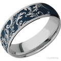 7 mm wide Domed Titanium band