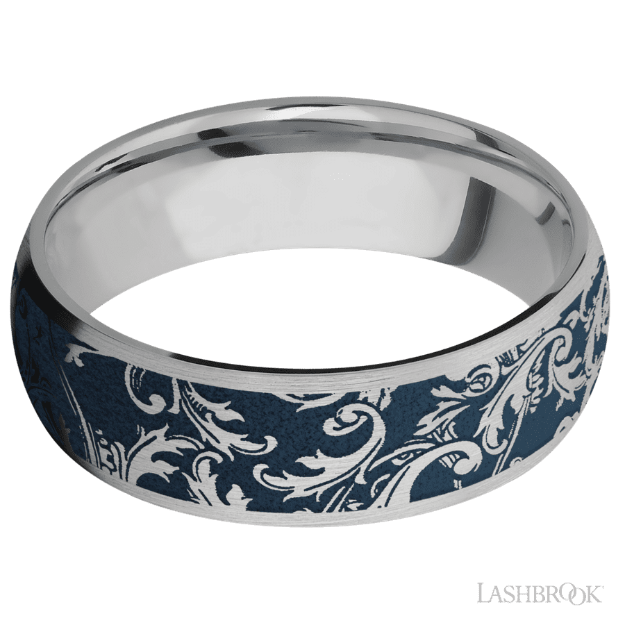 7 mm wide Domed Titanium band