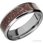 7 mm wide Beveled Titanium band