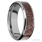 7 mm wide Beveled Titanium band