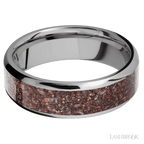 7 mm wide Beveled Titanium band