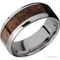 8 mm wide Beveled Titanium band