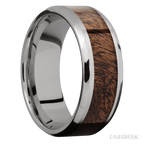 8 mm wide Beveled Titanium band