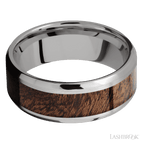 8 mm wide Beveled Titanium band
