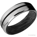 7 mm wide Beveled Titanium band