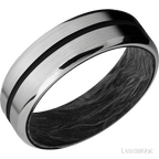 7 mm wide Beveled Titanium band