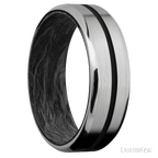 7 mm wide Beveled Titanium band