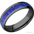 6 mm wide Domed Zirconium band