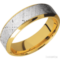 7 mm wide High Bevel 18K Yellow Gold band