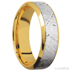7 mm wide High Bevel 18K Yellow Gold band