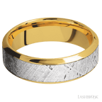 7 mm wide High Bevel 18K Yellow Gold band