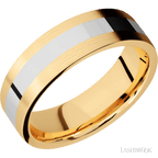 7 mm wide Flat 14K Yellow Gold band