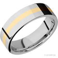 7 mm wide Flat 14K White Gold band