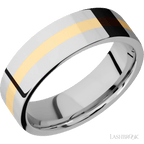 7 mm wide Flat 14K White Gold band