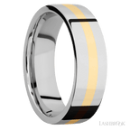 7 mm wide Flat 14K White Gold band