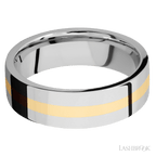 7 mm wide Flat 14K White Gold band