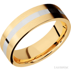 7 mm wide Flat 14K Yellow Gold band