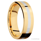 7 mm wide Flat 14K Yellow Gold band