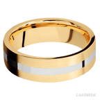 7 mm wide Flat 14K Yellow Gold band