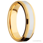 6 mm wide Beveled 14K Yellow Gold band