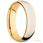 6 mm wide Domed 14K Yellow Gold band
