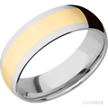 7 mm wide Domed 14K White Gold band