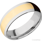 7 mm wide Domed 14K White Gold band