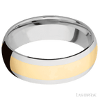 7 mm wide Domed 14K White Gold band