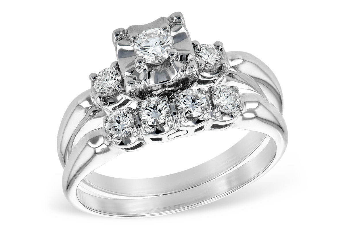 14KT Gold Two-Piece Wedding Set