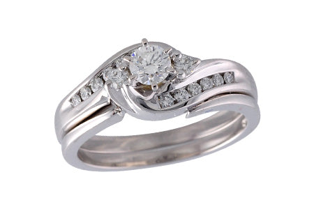 14KT Gold Two-Piece Wedding Set