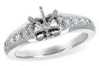 14KT Gold Semi-Mount Engagement Ring