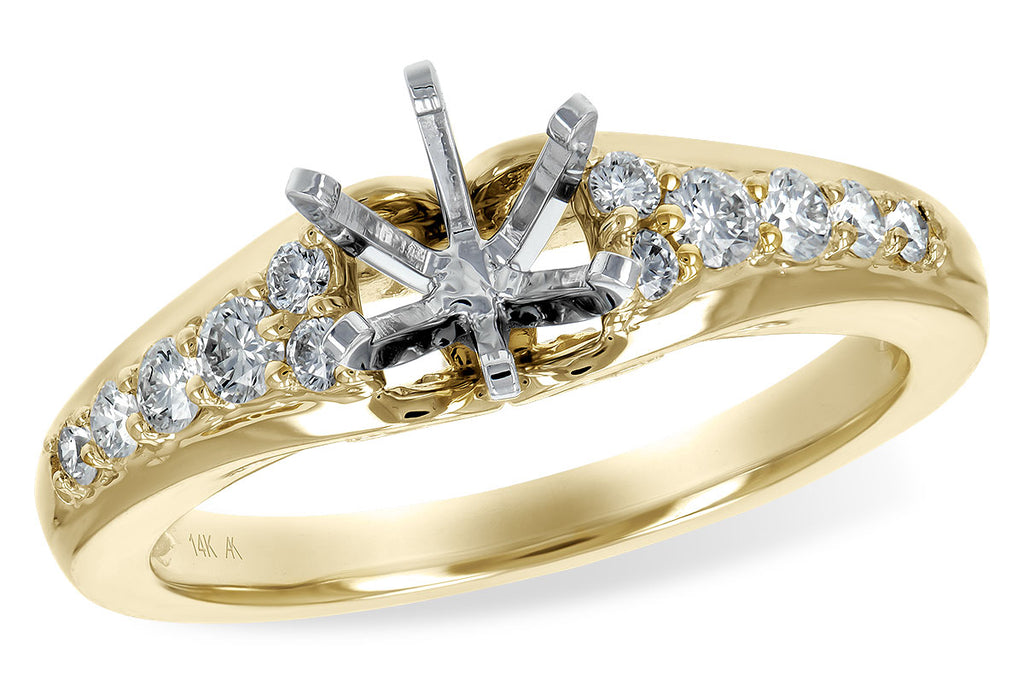 14KT Gold Semi-Mount Engagement Ring