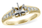 14KT Gold Semi-Mount Engagement Ring